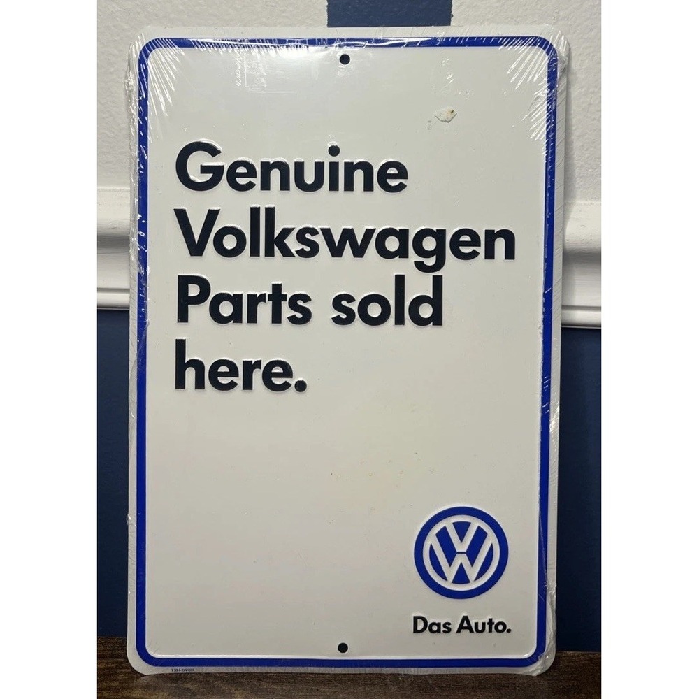 Genuine Volkswagen Dealership metal sign - Genuine VW Parts Sign - NOS - RARE